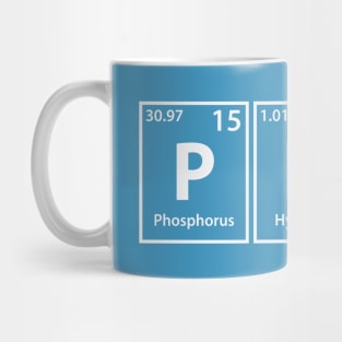 Phat (P-H-At) Periodic Elements Spelling Mug